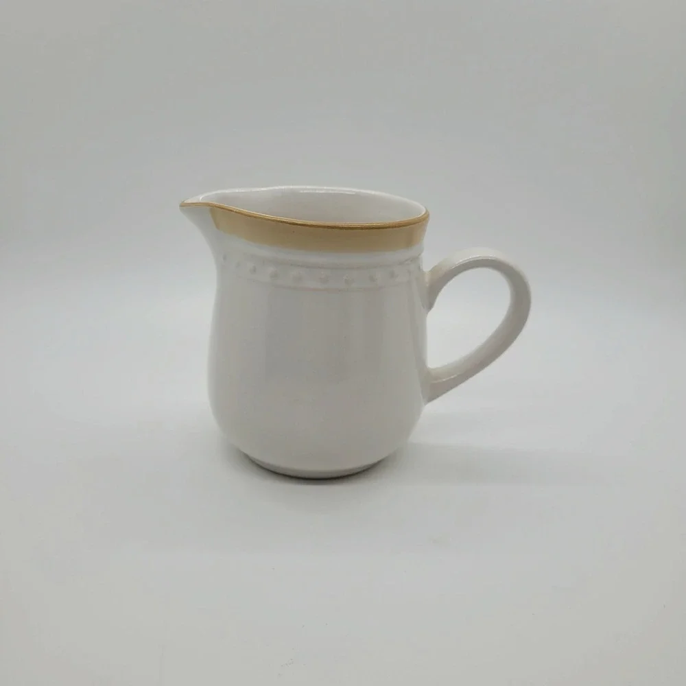 Johann Haviland Crowning Fashion China Creamer and 2 Mugs Set Tan Band Japan